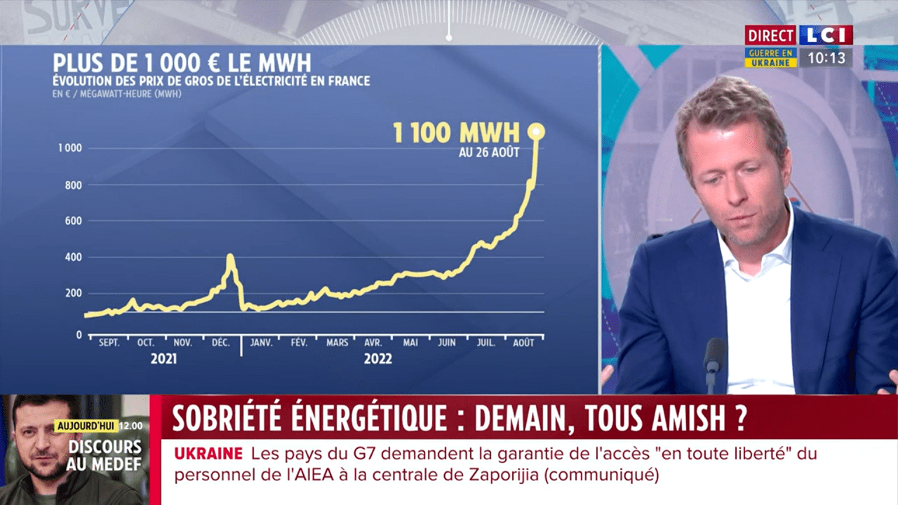 Sobriété énergétique : Arnaud Gossement invité de l’émision « Le temps de l’info » présentée par Elisabeth Martichoux sur LCI