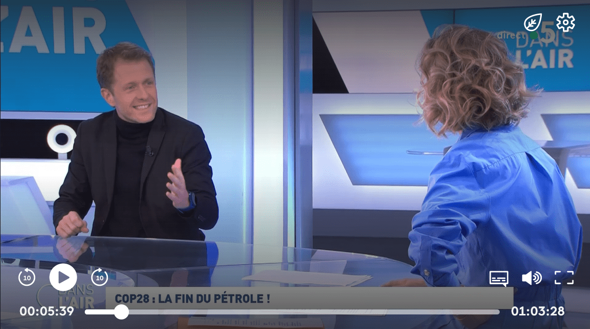 [médias] COP28 : Arnaud Gossement invité de « C dans l’air » présenté par Caroline Roux sur France 5